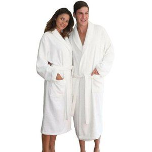 Unisex Cotton Bathrobe Soft & Warm Thick Plush